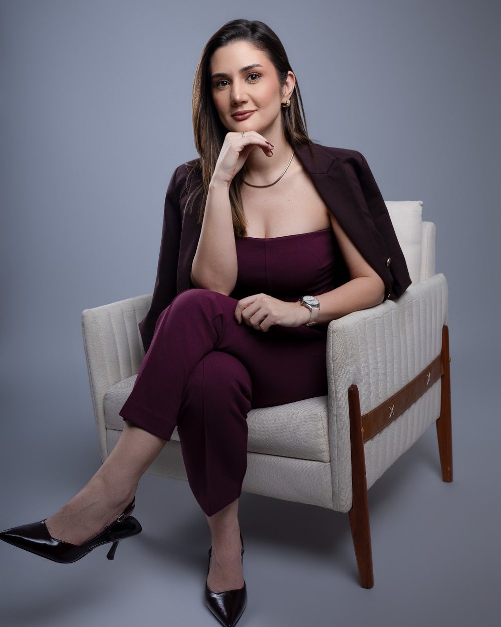 Amélia Calado no escritório